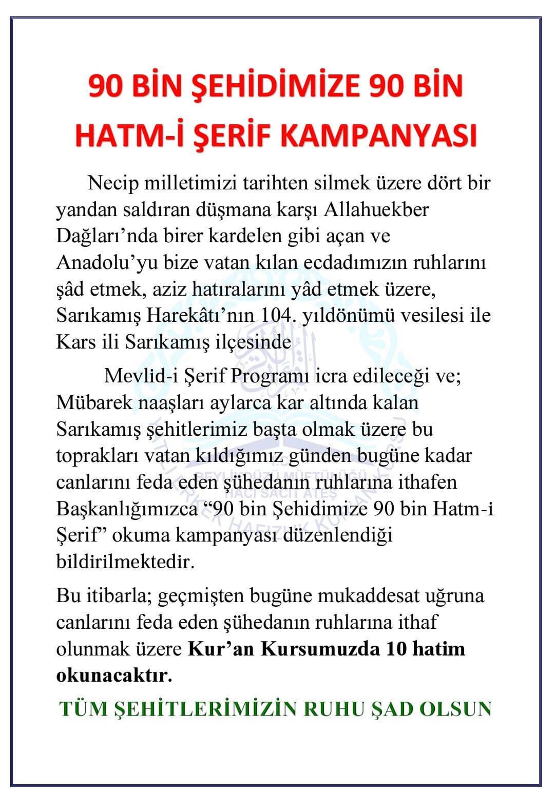 ’Onlar 90 bin kahramandı’