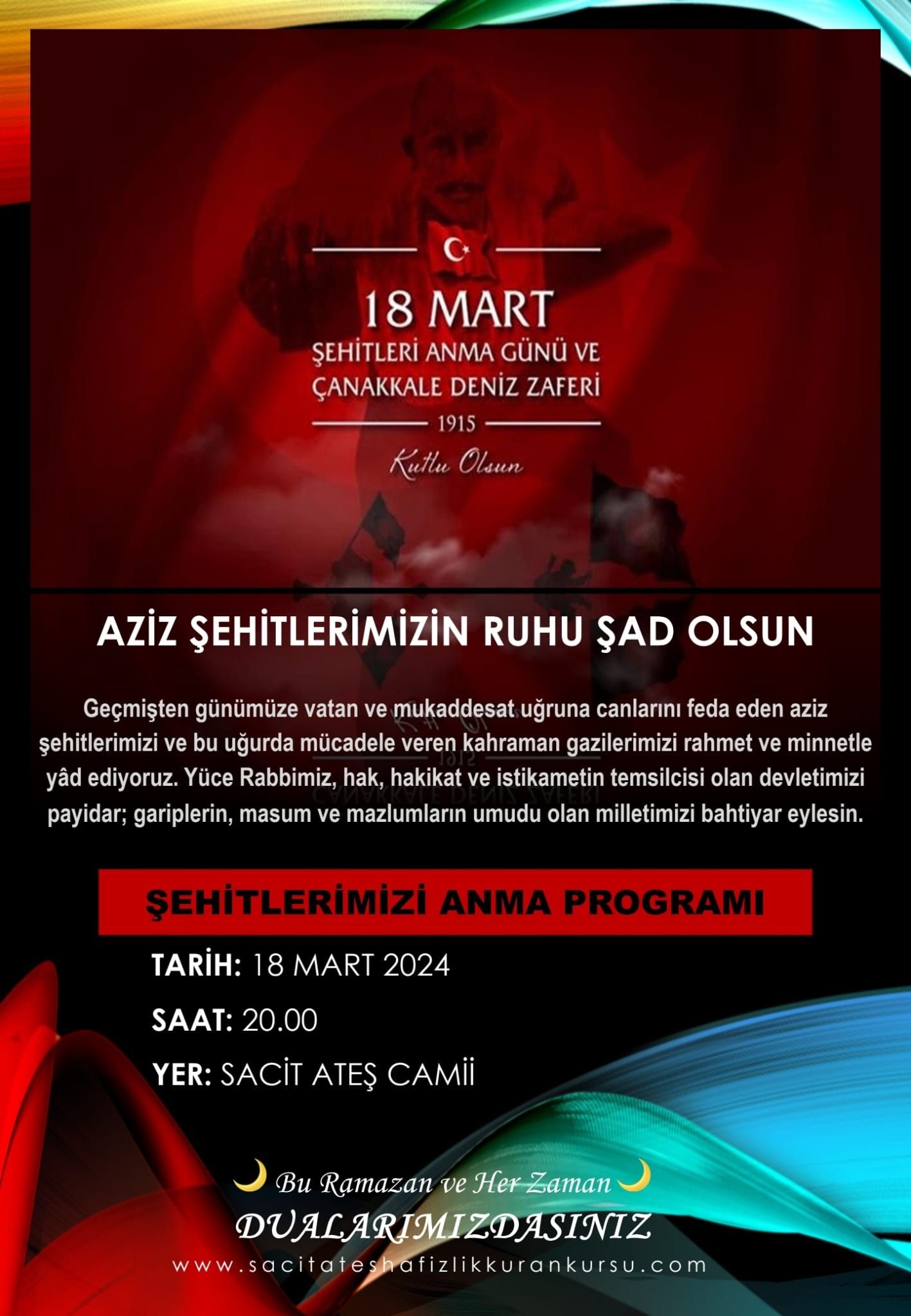 AZİZ ŞEHİTLERİMİZİN RUHU ŞAD OLSUN