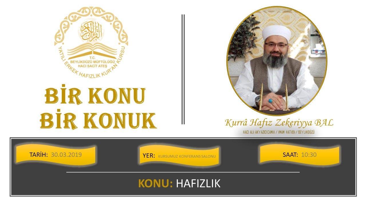 HATMİ ŞERİF ve BİR KONU BİR KONUK PROGRAMI’NA DAVETLİSİNİZ